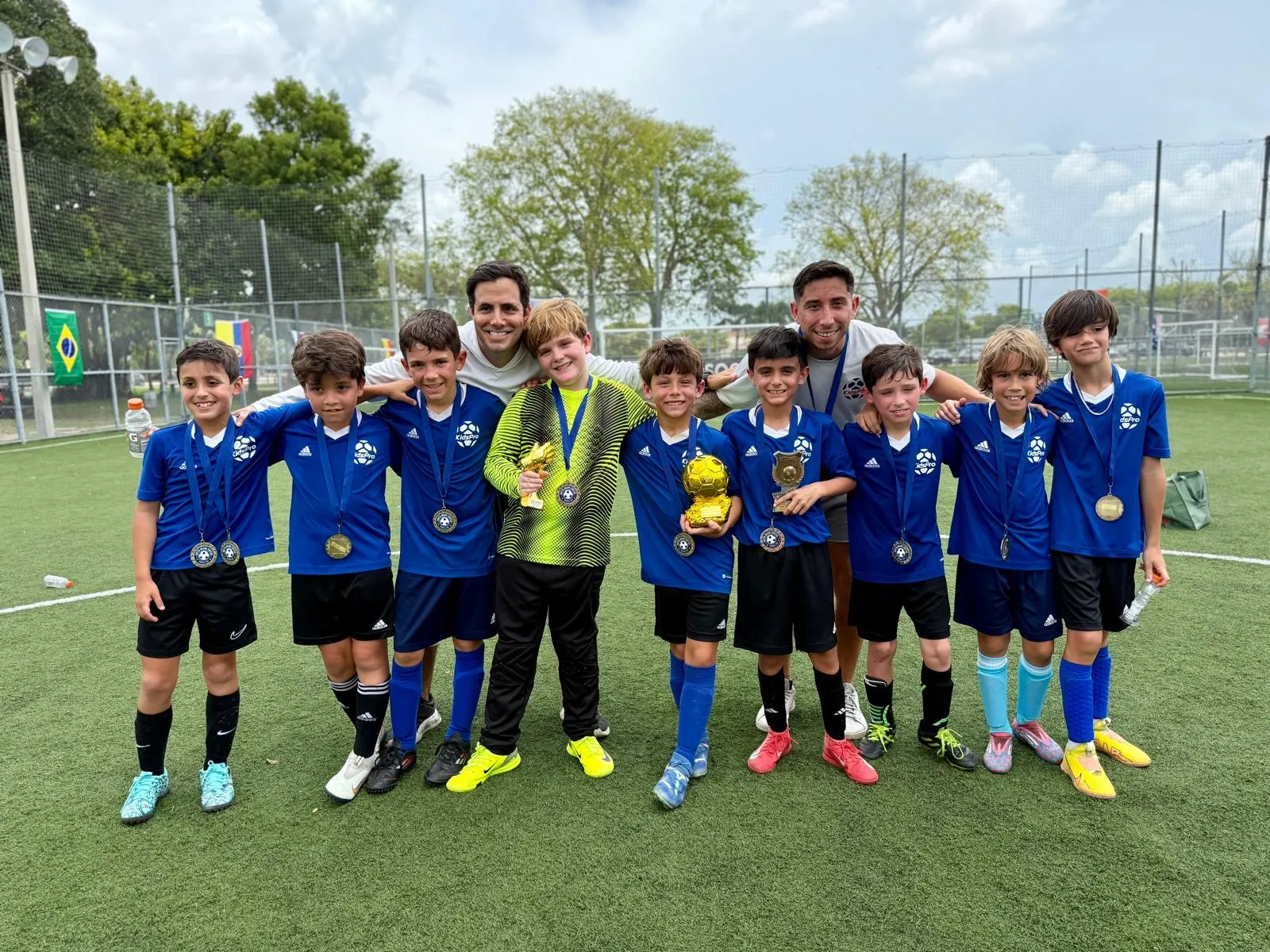 Kids playing in recreational soccer league in Miami